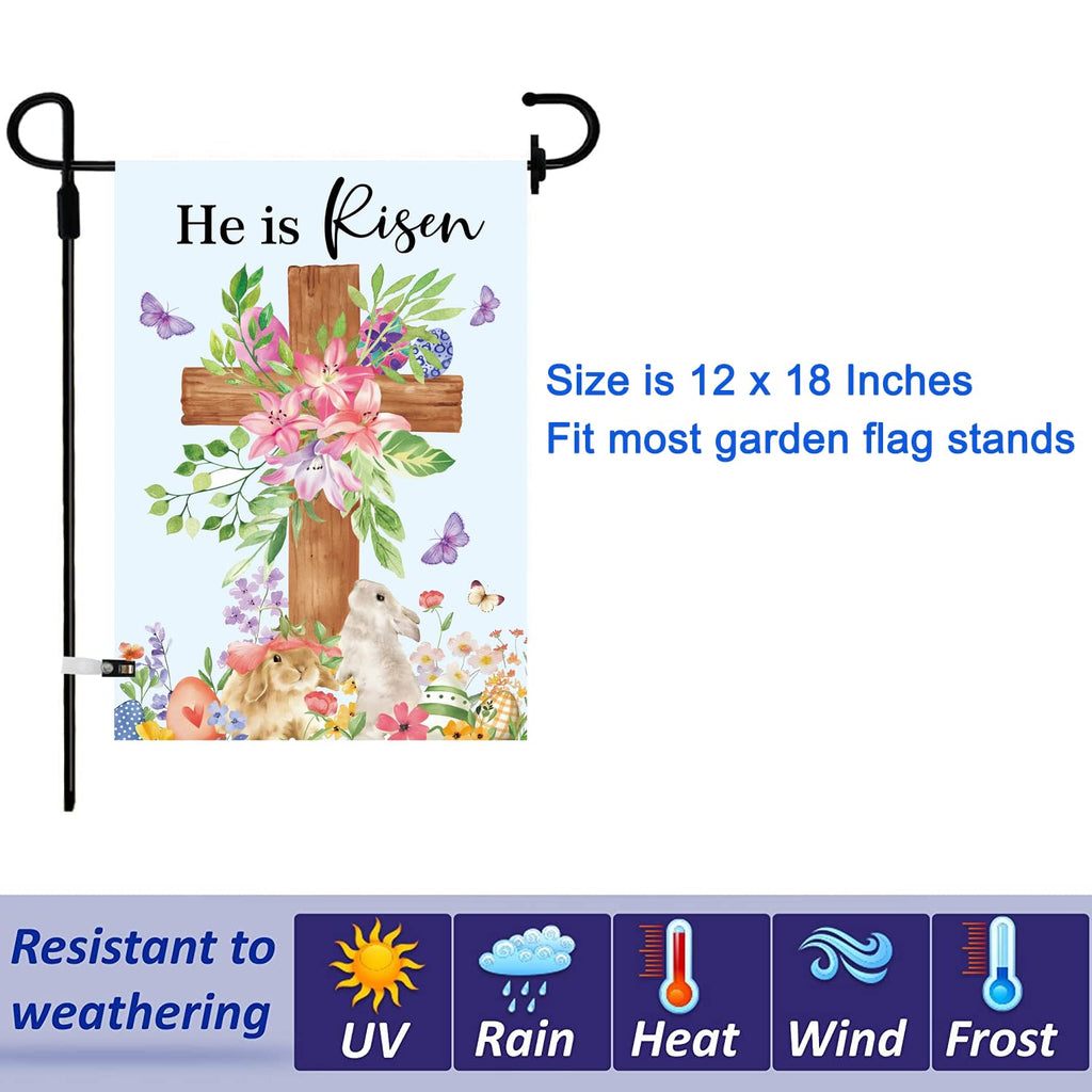 Christian Seasonal Garden Flags Set of 12, Double Sided 12 x 18 Inch Flags