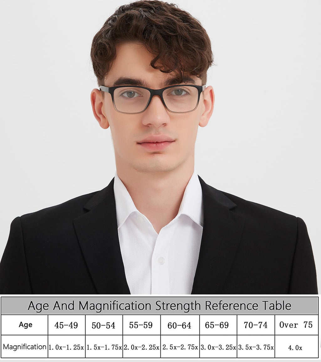 Blue Light Blocking Reading Glasses for Men,4 Pack Stylish Computer 1.5 Readers with Spring Hinges,Anti Glare/Eye Strain Filter UV Ray Magnigying Reader Eyeglasses,+1.50 Magnification Strength