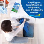 Breezeo Laundry Detergent Strips (48 strips) - Fresh Linen Scent - More Convenient than Pods, Pacs, Liquids or Powders – Great for Home, Dorm, Travel, Camping & Hand-Washing