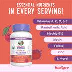 MaryRuth's Organic Toddler Multivitamin Gummies | Ages 4+ | Vitamin A, C, D, E, B6, B12, Biotin, Iodine, Zinc | Immunity | Bone & Teeth Health | Skin & Vision Support | Vegan | Gluten Free | 60 Count