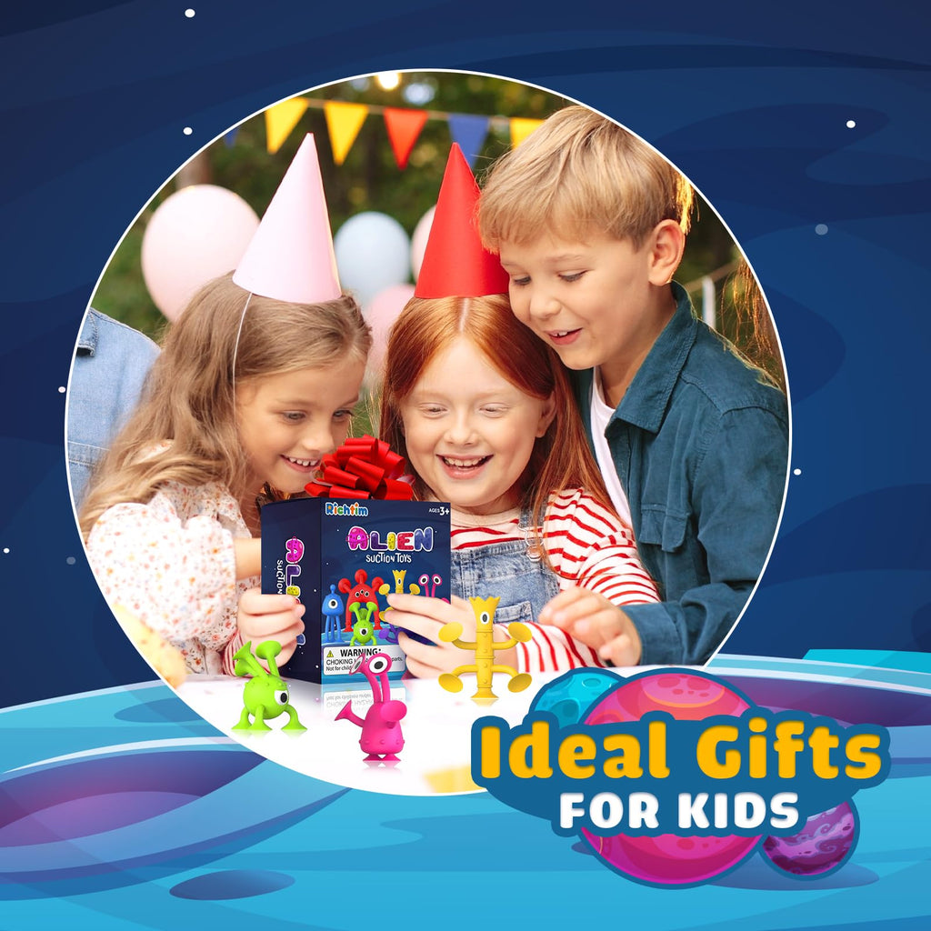 Suction Toy Toddler Bath Toys: No Hole Bath Toy for Boys Girls Gifts - 18PCS Sensory Fidget Toys for Kids - Baby Window Building Toy Gooide Bag Stuffers - Travel Toys Road Trip Essential