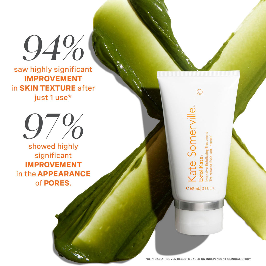 Kate Somerville ExfoliKate Intensive Exfoliating Treatment – Salicylic Acid and Lactic Acid Super Facial Scrub Improves Texture and Pores, 2 Fl Oz