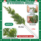 60 Pcs Christmas Artificial Pine Branches Red Berry Stems Faux Xmas Sprigs