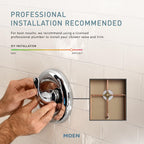 Moen Engage Magnetix Matte Black Multi-Function Handshower and Rainfall Shower Head Trim Combo with Shower Handle, Tub Spout, Metal Hose, and Valve, 82304BL
