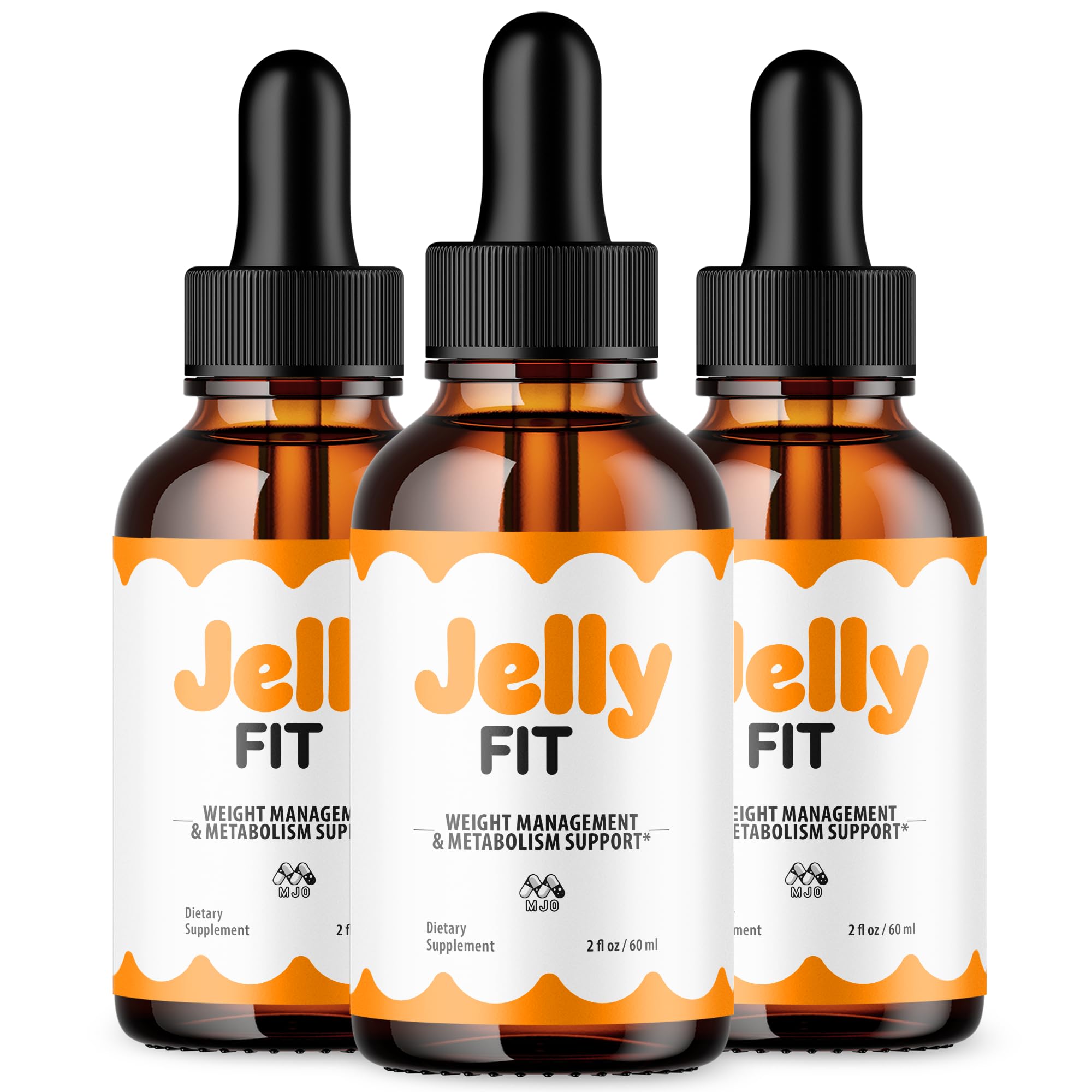 (3 Pack) Jelly Fit Drops, Official JellyFit Drops with All Natural Ingredients, Advanced Jelly Fit Health & Wellness Supplement, JellyFit Maximum Strength Active Lifestyle Multivitamin (90 Servings)