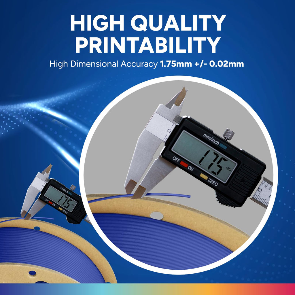 OVERTURE PLA Plus (PLA+) 3D Printer Filament 1.75mm, 1kg Dark Blue