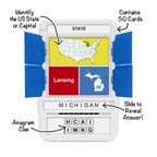 100 PICS US States & Capitals Flash Cards | All 50 States and Capitals to Learn | Fun and Functional Case | Ultimate Flashcards for United States Geography | Card Games for Kids and Adults | Ages 6+
