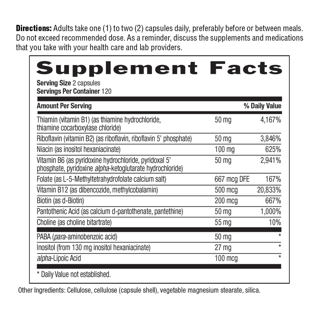 Country Life, Coenzyme B-Complex Vitamin, Support Energy and Metabolism, Daily Supplement, 240 ct