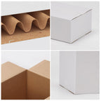 8x5x3 Shipping Boxes Set of 40, White Kraft Corrugated Cardboard Small Boxes Mailers for Packaging(20.3x12.7x7.6 cm)