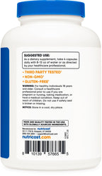 Nutricost Gelatin with Silica (2,200mg) 240 Capsules - With Grass-Fed Beef Gelatin, Gluten-Free, GMO-Free, 60 Servings