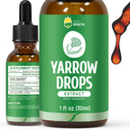Yarrow Herb Tincture, Organic Yarrow Extract Liquid Drops, Alcohol-Free Achillea Millefolium Herbal Supplement for Women, GMP Certified, Vegan, Non-GMO, Gluten-Free, 1 Fl Oz