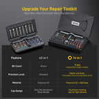 74 in 1 Magnetic Screwdriver Set, Ratchet Screwdriver, Multi Bit Screwdriver Set with Detachable Handle, RepairTool Kit for Furniture, Precision Electronics, Bicycle, DIY, Computer