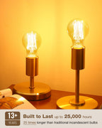 Lafoy A19 Amber 2200K Soft Warm E26 Light Bulbs, Dimmable Vintage LED Edison Bulbs 60 Watt Equivalent, 550 Lumen Medium Base Lightbulbs, Antique Old-Fashioned Style 60W Replacement, 120V 12 Pack