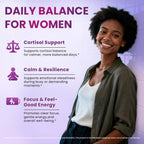 Cortisol Supplements for Women, Cortisol Reducer Manager Detox with KSM-66® Ashwagandha, Kava, Lemon Balm & Vitamin C B5 B6, Lower Cortisol, Hormone Harmony Liquid Drops, 2 FL.OZ, Blueberry Flavor