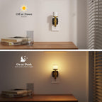 JandCase Candle Night Light, Night Lights Plug into Wall, 3000K Soft White, 0-100LM Adjustable Brightness, Dusk to Dawn Sensor NIghtlight for Dinning Room, Living Room, Bathroom, Hallway