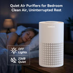 AIRROMI Air Purifier for Bedroom with A2001 Creamy Beige