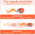 BABORUI 2Pack Interactive Cat Toy Ball - Automatic Interactive Cat Toys for Indoor Cats with 3 Tails, 2 Speeds Rechargeable Enrichment for Small/Medium/Large to Keep Them Busy