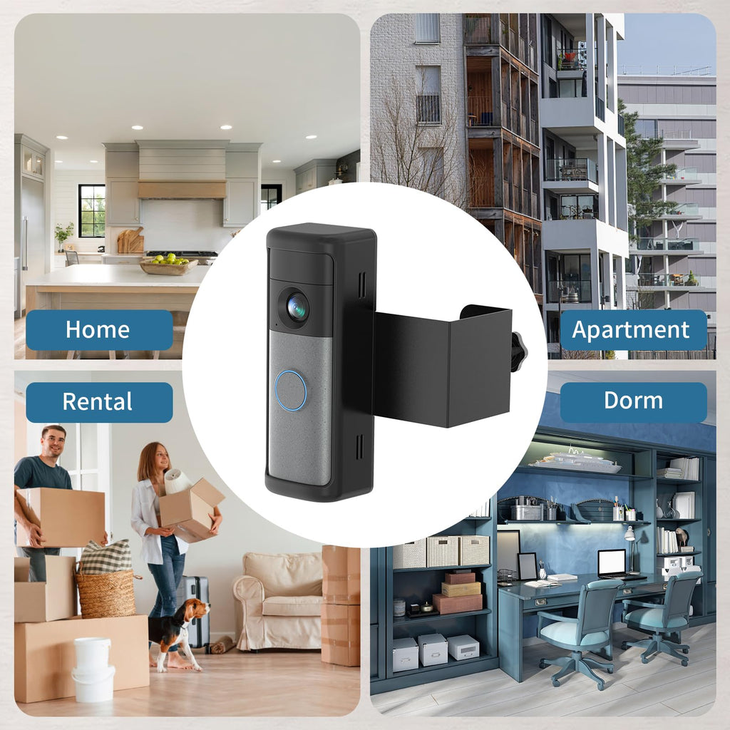 Anti-Theft Ring Doorbell Mount Compatible with Battery Doorbell/Pro/Plus(2nd Gen), No-Drill Doorbell Mounting Bracket Accessories for Inward Swing Door