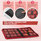 Premium Card Binder 12 Pocket for 720 Pockets Trading Card Binder, PU Zipper Card Collection Album, Sturdy Side-Loading Card Book Holder for MTG, TCG, Game Cards, Sports Cards