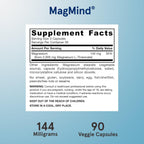 Jarrow Formulas MagMind - 90 Capsules - Includes Magnesium L-Threonate (Magtein) - Supports Brain Health & Function - 30 Servings (Pack of 2)