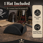 HOMELEX Pirate Hat for Women & Men Colonial Tricorn Halloween Adult Revolutionary war Costume Accessory