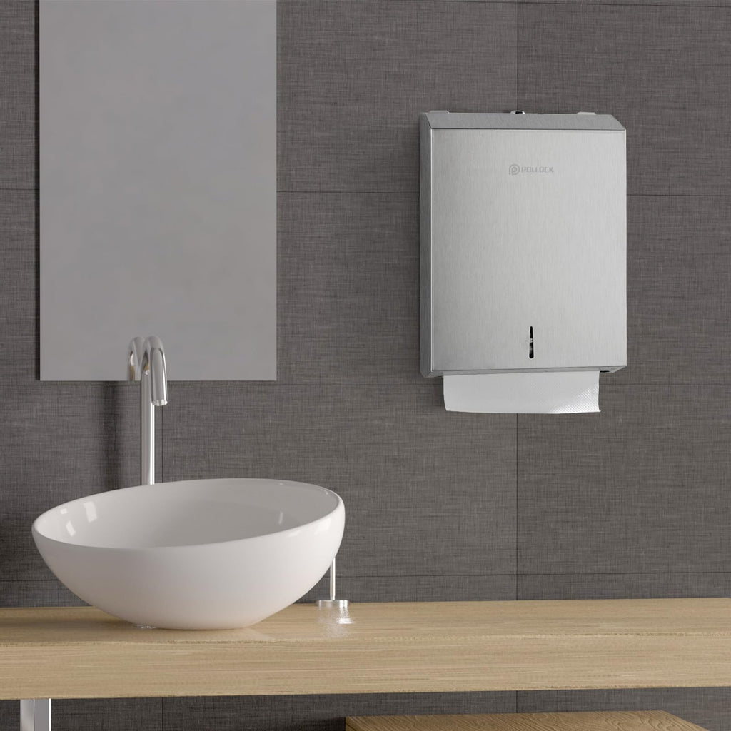 Pollock Paper Towel Dispenser Wall Mount,SUS 304 Stainless Steel