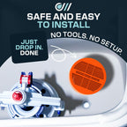 Oasis Water Technologies Toilet Guard Hard Water & Limescale Drop-In Toilet Tank Tablet | Polyphosphate Formula | Helps Reduce Rings, Stains & Mineral Buildup | Bleach-Free 180-Day Tablet