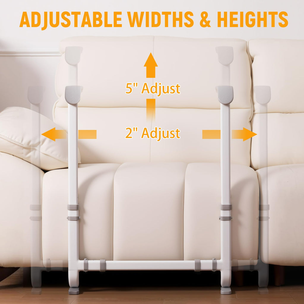 Bogural Couch Stand Assist with Handrails, Width and Height Adjustable Stand Assist Aid for Elderly, Up to 400 LBS, Sofa and Chair Lift Assist Devices for Seniors, Disabled and Patients, Gray