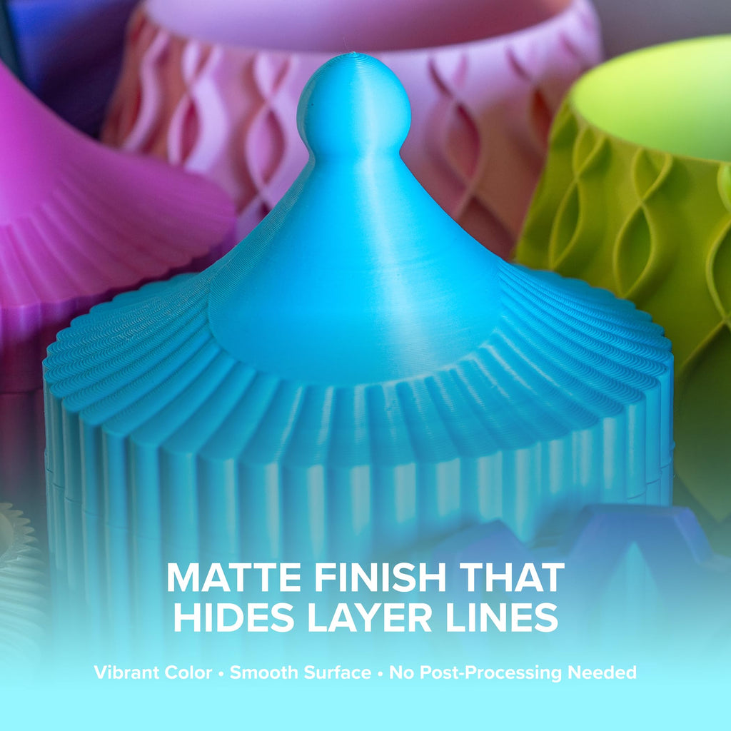 Polymaker Panchroma Matte PLA Filament, Sky Blue 1.75mm 1kg 3D Printing Filament, Formerly Polyterra Matte, Fits Most FDM 3D Printers, 1kg Spool (2.2lbs)