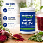 LifeSource Vitamins Beet Root Powder - Organic 10 oz - 57 Servings - US California Beets - Non-GMO
