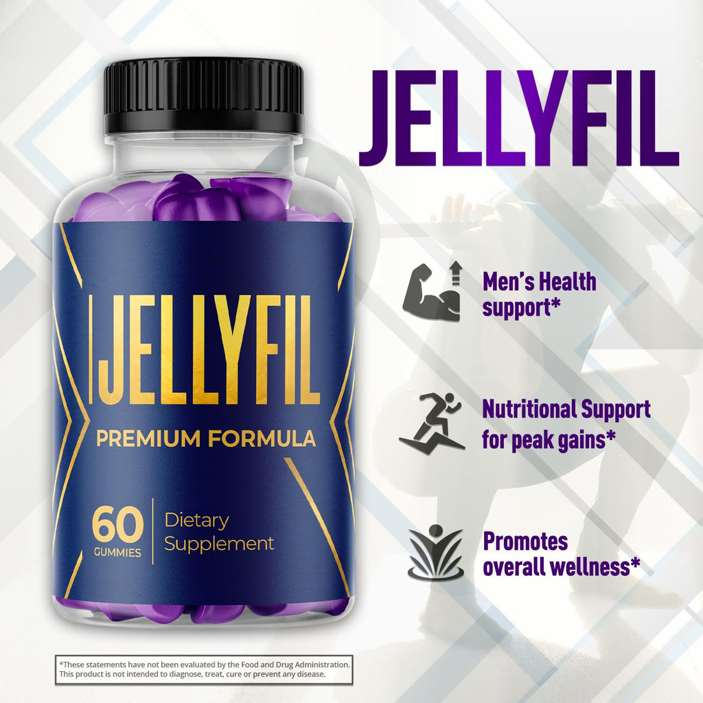 Jellyfil Gummies, Jellyfil Gummys for Men with All Natural Ingredients, Max Strength Supplement with Premium Vitamins Supporting Optimal Wellness and Advanced Health Naturally (60 Gummies)