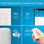 Lutron P-BDG-PKG2WS-WH Caseta Deluxe Smart Switch Kit, Compatible