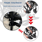 (1Pair) Wheelchair Replacement Footrests,Wheelchair Replacement Parts,Wheelchair Swivel Footrests for Standard Wheelchairs,Black