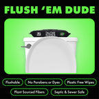 DUDE Wipes Herbal Relief Flushable Wipes - Extra-Large Adult Wet-Wipes - Infused with Soothing Witch Hazel, Geranium Essential Oils, Vitamin E, and Aloe - Septic and Sewer Safe 48 Count (Pack of 12)