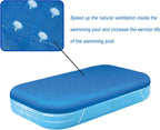 Rectangular Pool Cover, Fits 120 in x 72 in Inflatable Swimming Pool, Above Ground Pool Covers, Inflatable Pool Cover for Outdoor Paddling Family Pools (Swimming Pool Cover)