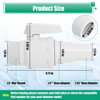 𝐔𝐩𝐠𝐫𝐚𝐝𝐞 Replacement Compatible with Hayward SP0729 Econoline 2-Way Ball Valve, 1.5" MIP x 1.5” - 1.25”, Maximum 50 Psi Pressure Rating
