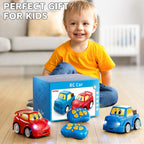WATUDOU Remote Control Car for Toddlers 1-3 2-4 3-5, 2 Pack Cartoon 2.4 GHz RC Cars for Kids, Electric Hobby RC Car Toys, Christmas Birthday Gifts Toys for Kids Boys Girls 2 3 4 5 6 Years Old