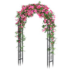 Arbuxzuy 7ft Steel Garden Arch Trellis for Climbing Plants