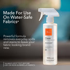 Sunbrella Clean Multi-Purpose Fabric Cleaner | All-in-One Solution for Water-Safe Fabrics and Vinyl | Upholstery Cleaner, Removes Stains & Spills | Non-PFAS | 32 fl oz