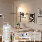Battery Operated Wall Sconces Set Of 2, Wireless Battery Wall Light With 10000mAh RGB Rechargeable Magnetic Bulb, Rechargeable Wall Sconce With Remote Control For Bedroom, No Electrician Required