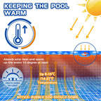 Evoio Solar Pool Cover 6 ft Round for Above Ground Inground Pools Bubble Wrap Covers for Hot Tub Spa Thermal Heating, 12 Mil Circle Blue Floating Blanket for 6-24 Foot Feet Diameter Swimming Pools
