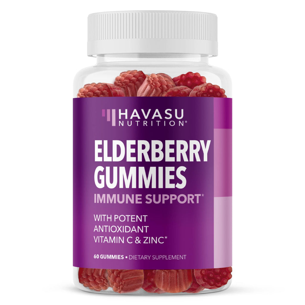 Sambucus Elderberry Gummies for Adults - Immune Support Supplement with Vitamin C and Zinc - Enhanced Formula for Daily Defense - 60 Count, 1 Month Supply, Berry Flavor - Convenient Wellness