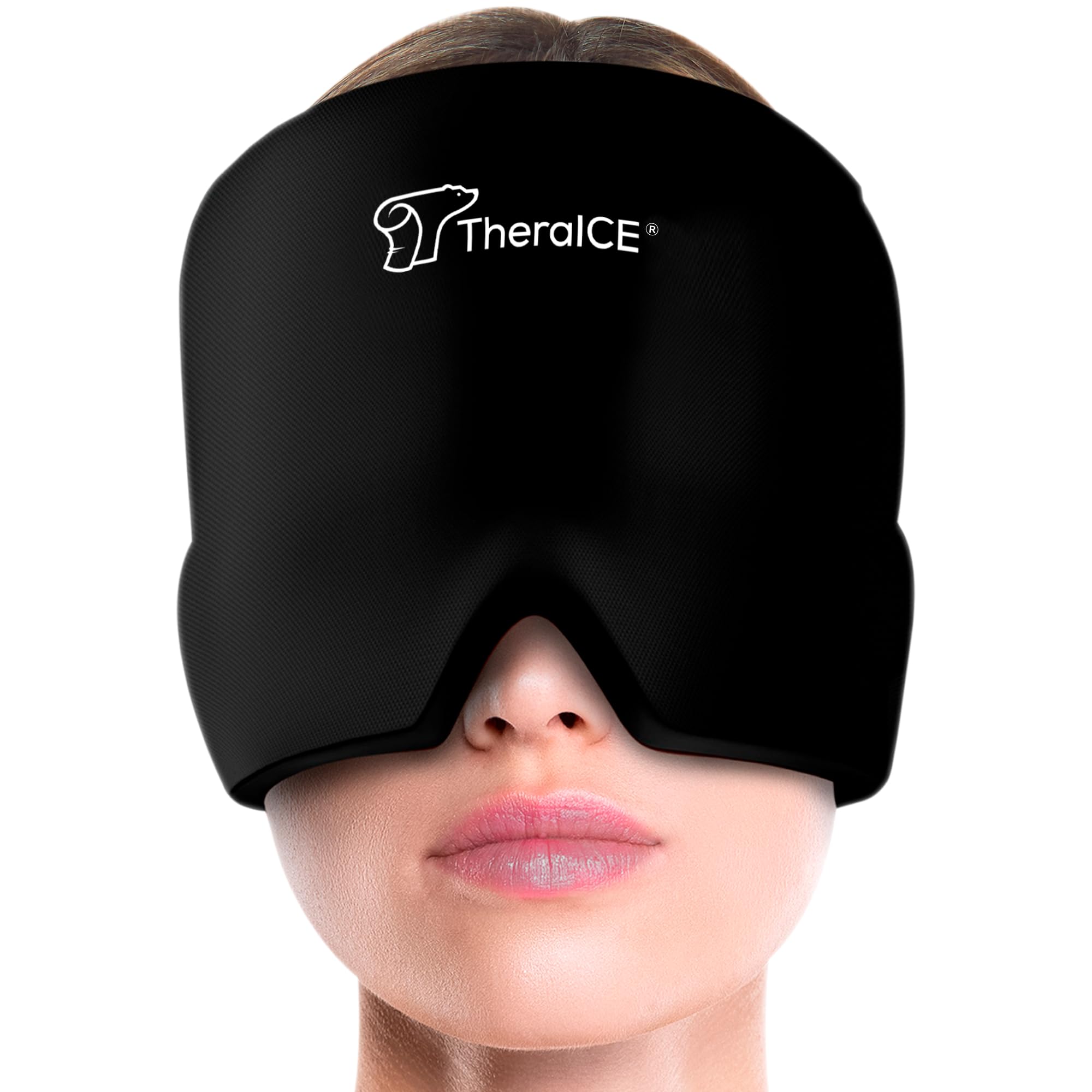 TheraICE Migraine Headache Relief Cap (Original (Black & Pink), 2.00, Count)