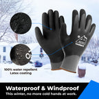 OriStout Waterproof Winter Work Gloves for Men and Women, Touchscreen, Freezer Gloves, Thermal Insulated, for Cold Weather