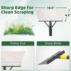 Garden Flat Shovel - Floor Scraper, 60" Multifunctional Garden Cleaning Shovels, Heavy Duty Floor Scrapers Long Handle,Metal Weeding Scraper for Lawn Edging, Snow Ice Removal,Snow Ice Scraper