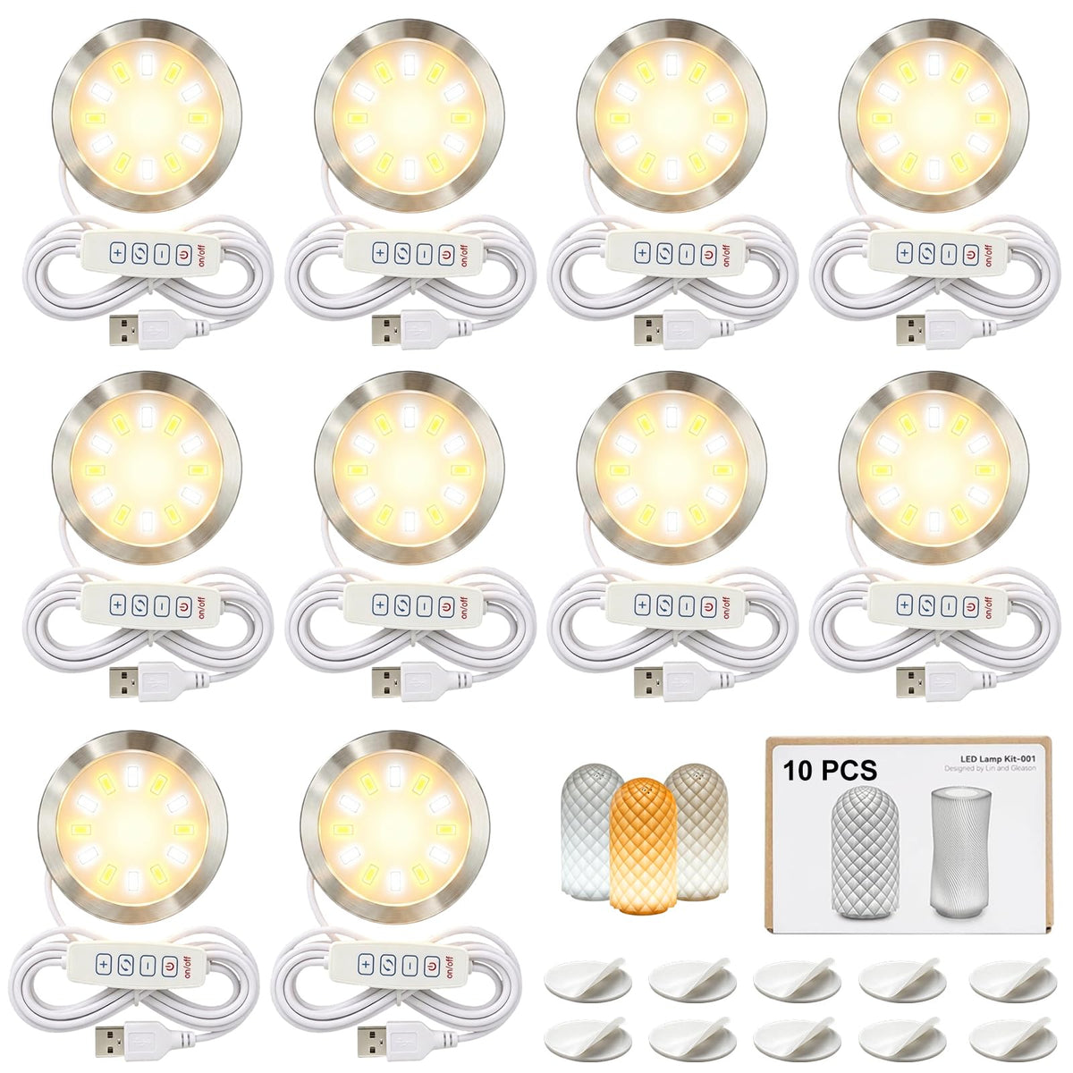 BambooSegD 10PCS LED Lamp Kit 001 for Bambu Lab Bulk, 3D Printer Light ...