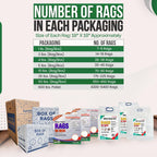 SupremePlus Recycled White T Shirt Rags Box (10 lbs.) – Shop Rags Bulk for Oil, Stain, Grease, Paint, and Auto Cleaning - Multipurpose