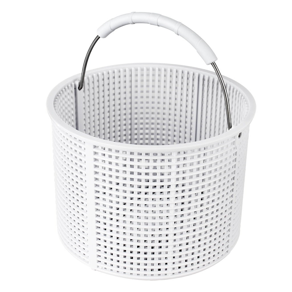 BOUYAO ﻿Upgrade Pool Skimmer Basket - Stainless Steel Handle & Rubber Grip | Direct Replacement for Hayward SPX1082CA & Aladdin B-152, Compatible with Hayward SP1082, SP1075 In-Ground Pool Skimmers