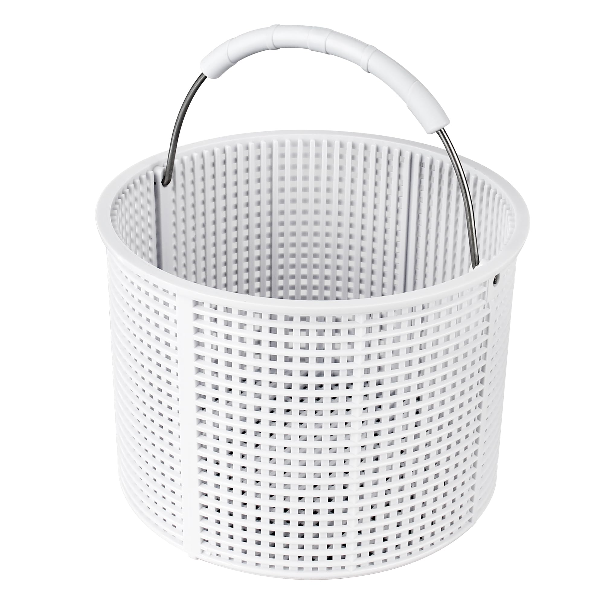 BOUYAO ﻿Upgrade Pool Skimmer Basket - Stainless Steel Handle & Rubber Grip | Direct Replacement for Hayward SPX1082CA & Aladdin B-152, Compatible with Hayward SP1082, SP1075 In-Ground Pool Skimmers