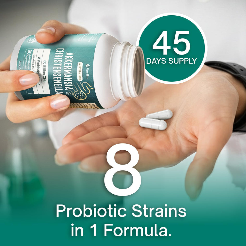 With Christensenella & Akkermansia, 8 Probiotic Strains - 50 Billion CFU